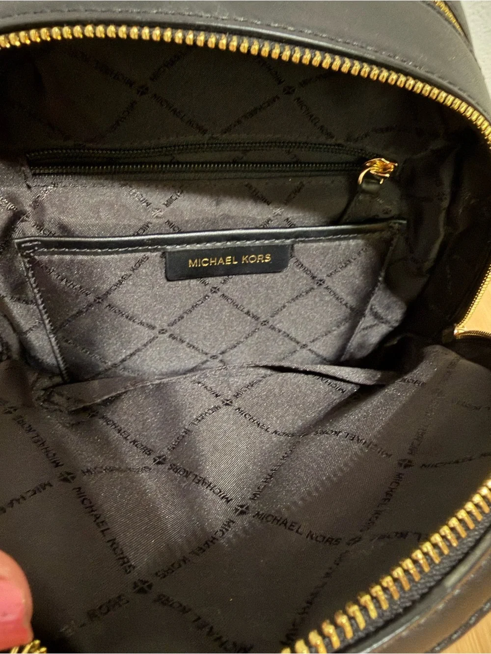 Michael Kors Jaycee Women's Medium Black Pebble Leather Backpack